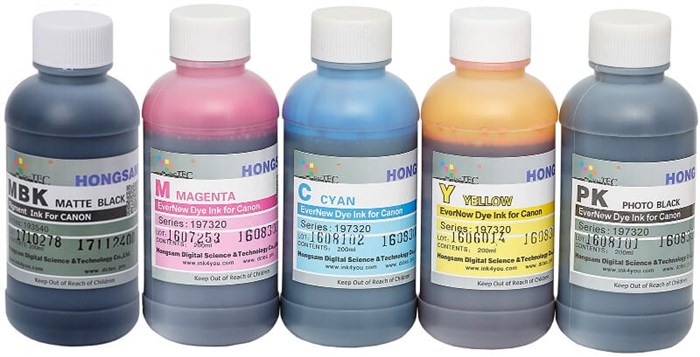 Чернила DCTec комплект для Canon ipf 600/700 (5 х 200 ml) 197320-5-200 - фото 4572