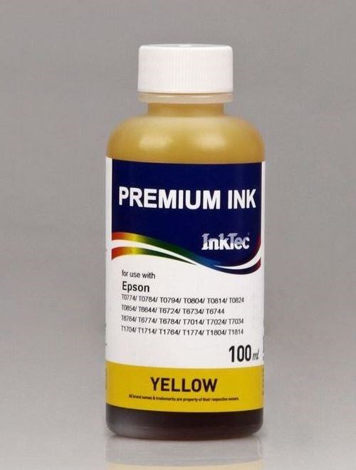 Чернила InkTec для Epson цвет Yellow (Y) серия 0010 водные (100 мл ) E0010-100MY - фото 4845